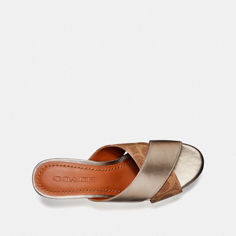 Coach cross band high wedge sandal on sale