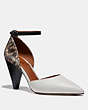 Wynne Ankle Strap D'orsay With Snakeskin Detail