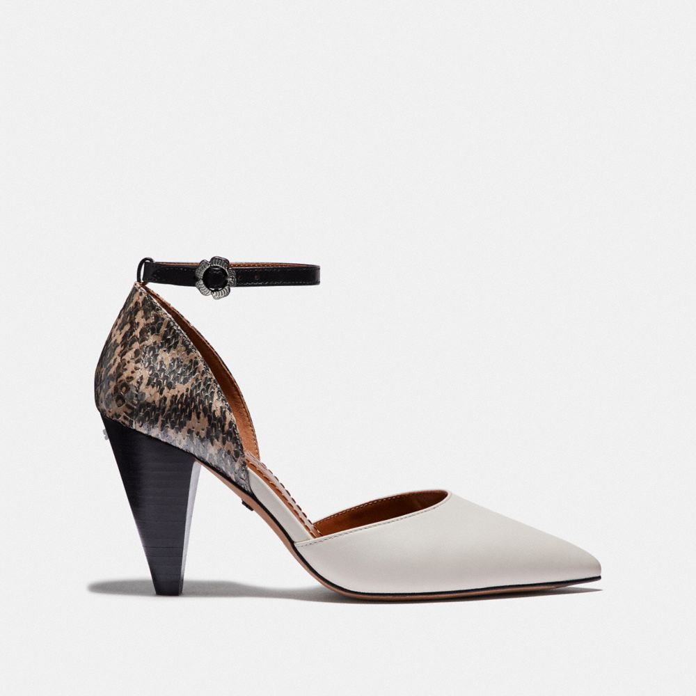 Wynne Ankle Strap D'orsay With Snakeskin Detail