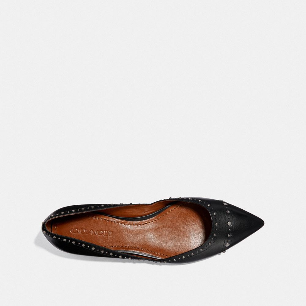 COACH®,Valintina Flat With Studs,,Inside View,Top View