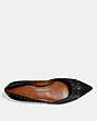 COACH®,VALINTINA FLAT WITH STUDS,Leather,Black,Inside View,Top View