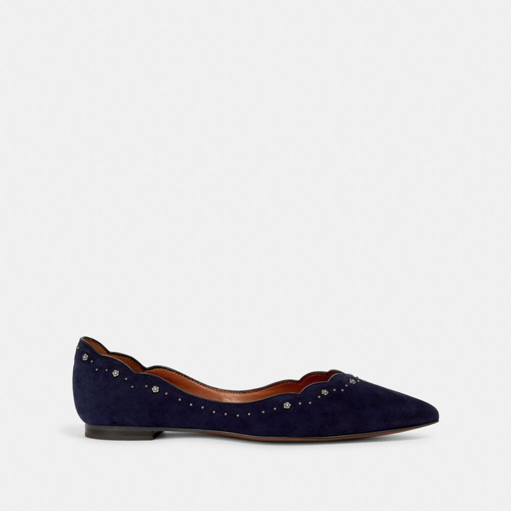 Coach suede pointy deals toe flat