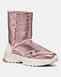 COACH®,PORTIA COLD WEATHER BOOTIE,Shearling,PINK/PINK,Front View
