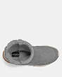 COACH®,PORTIA COLD WEATHER BOOTIE,Shearling,GREY/GREY,Inside View,Top View