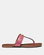 COACH®,JESSIE SANDAL,Leather,ORCHID,Angle View