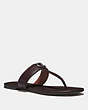 COACH®,JESSIE SANDAL,Leather,OXBLOOD,Front View