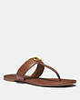 COACH®,JESSIE SANDAL,Leather,Saddle,Front View