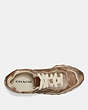 COACH®,C118 RUNNER,mixedmaterial,Tan/Champagne,Inside View,Top View