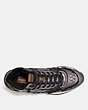 COACH®,C243 HIGH TOP RUNNER WITH STUDS,n/a,Gunmetal/Black,Inside View,Top View