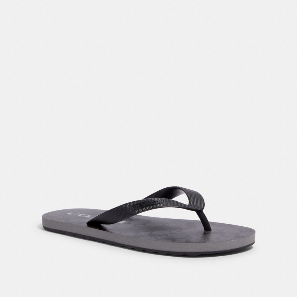 Coach rubber flip flops on sale