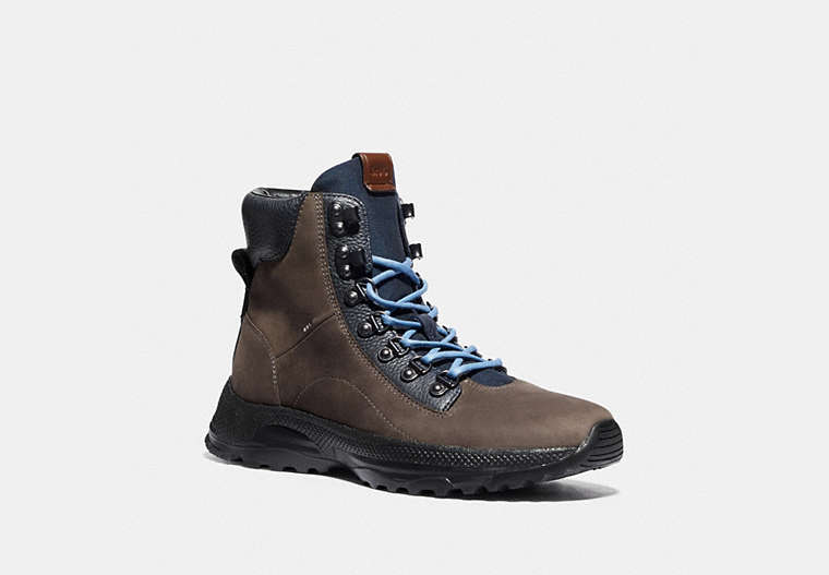 COACH®,COACH CITY HIKER BOOT,n/a,Dirty Grey,Front View