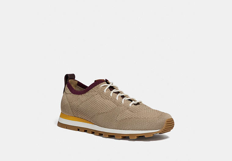 COACH®,DERBY RUNNER,Knit,Oat,Front View