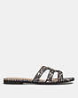 COACH®,KENNEDY SANDAL,Exotic,Natural,Angle View