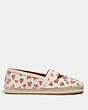 COACH®,CASEY ESPADRILLE WITH MINI VINTAGE ROSE PRINT,canvas,Chalk,Angle View