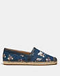 COACH®,CASEY ESPADRILLE WITH PAINTED FLORAL BOW PRINT,Denim,Denim Midnight,Angle View