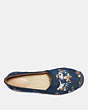 COACH®,CASEY ESPADRILLE WITH PAINTED FLORAL BOW PRINT,Denim,Denim Midnight,Inside View,Top View