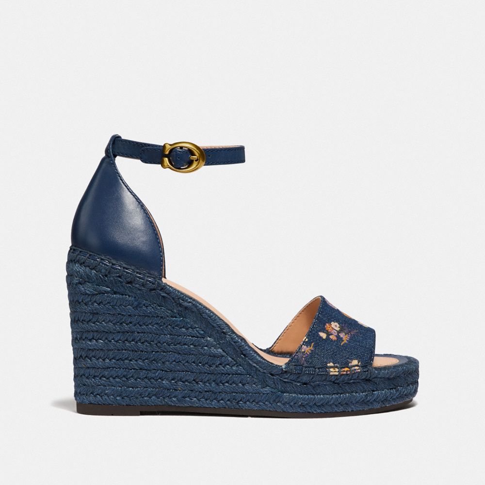 Coach on sale denim wedges