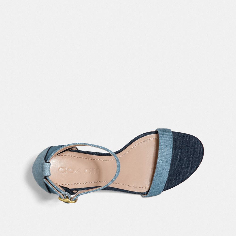 COACH®,Olive Sandal,,Inside View,Top View