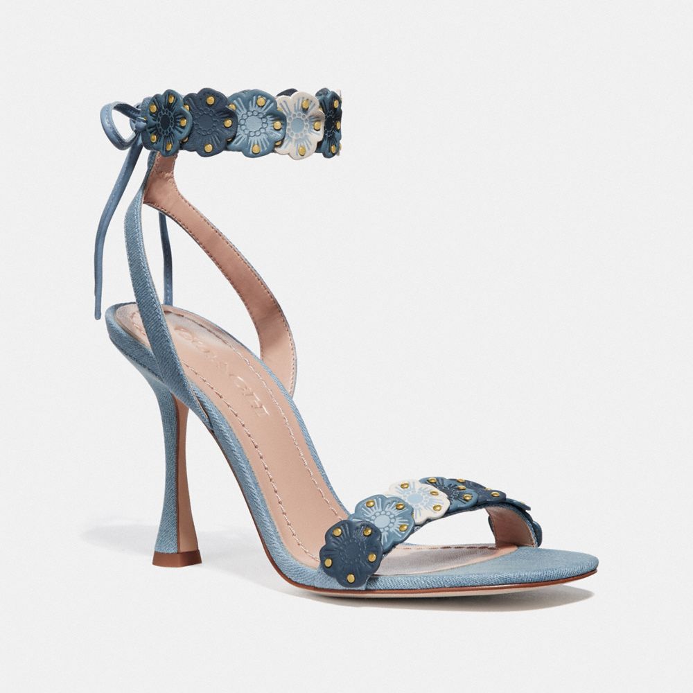 Coach tea rose store t strap sandal