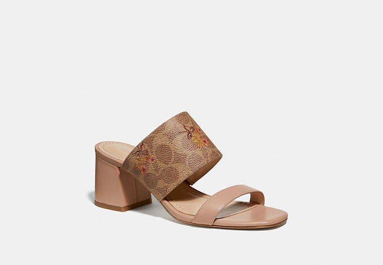 Mae Mule With Floral Bow Print