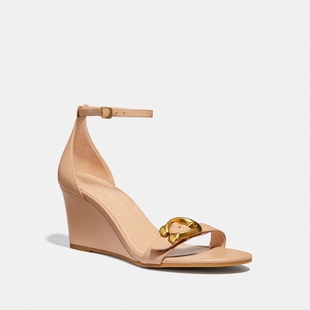 COACH®,Odetta Wedge Sandal,,Front View