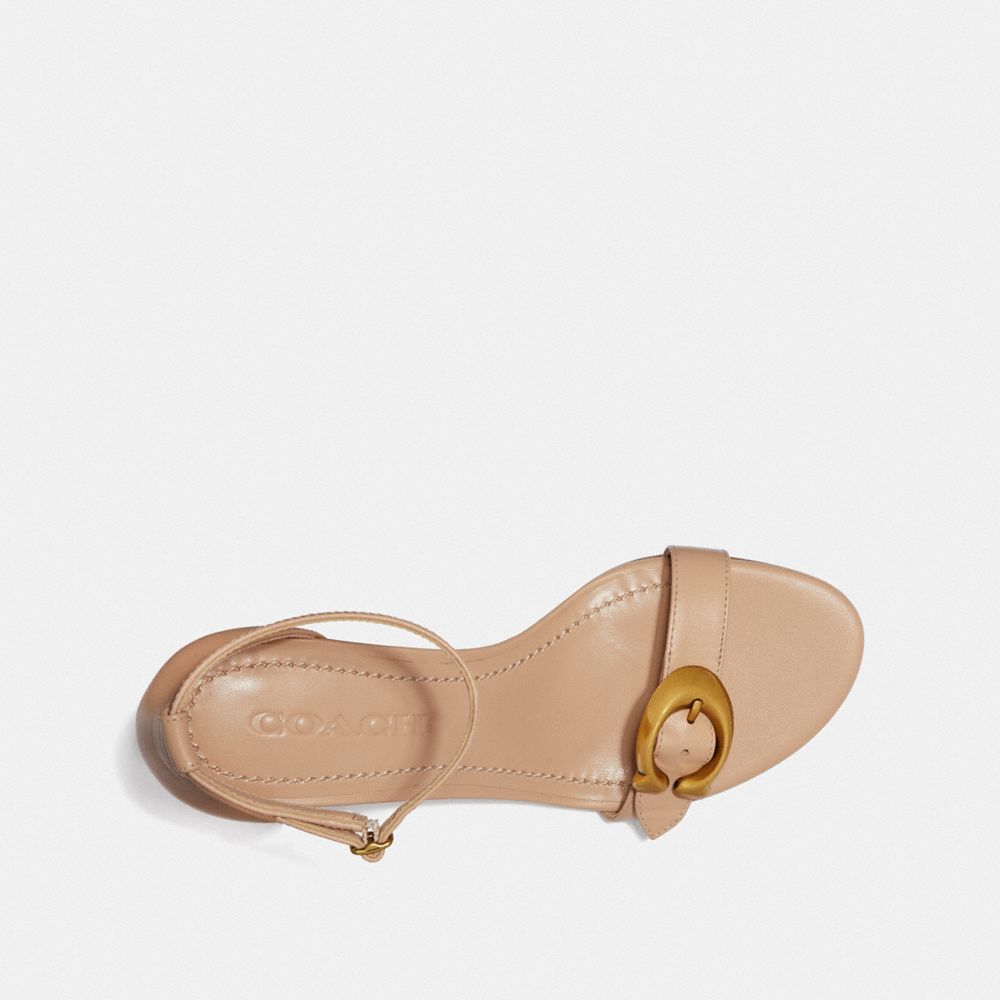 COACH®,Odetta Wedge Sandal,,Inside View,Top View