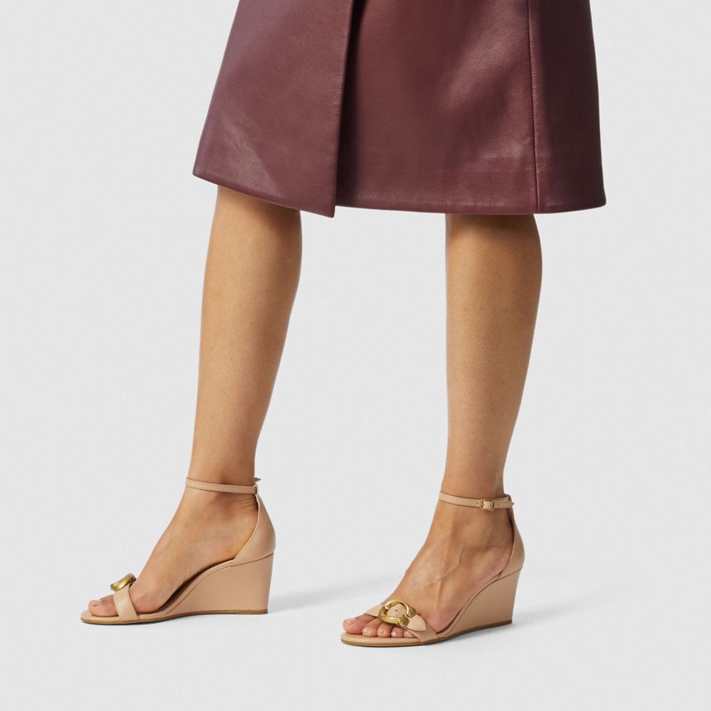 COACH®,Odetta Wedge Sandal,,Detail View