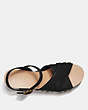 COACH®,NESSA CLOG SANDAL,Leather,Black,Inside View,Top View
