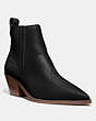 COACH®,MELODY BOOTIE,Leather,Black,Front View