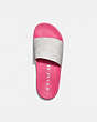 COACH®,UDELE SPORT SLIDE IN SIGNATURE CANVAS,Signature Coated Canvas/Rubber,Chalk/Confetti Pink,Inside View,Top View