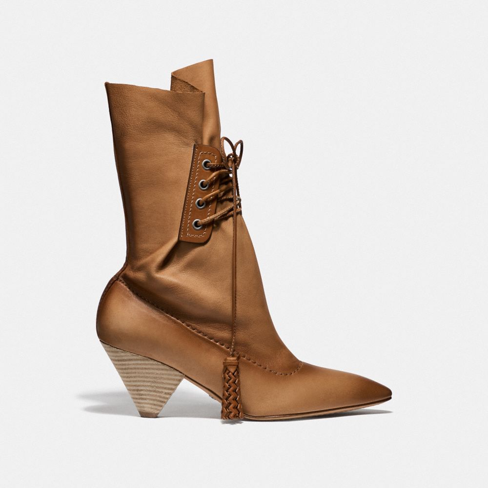 Coach lace up discount boots