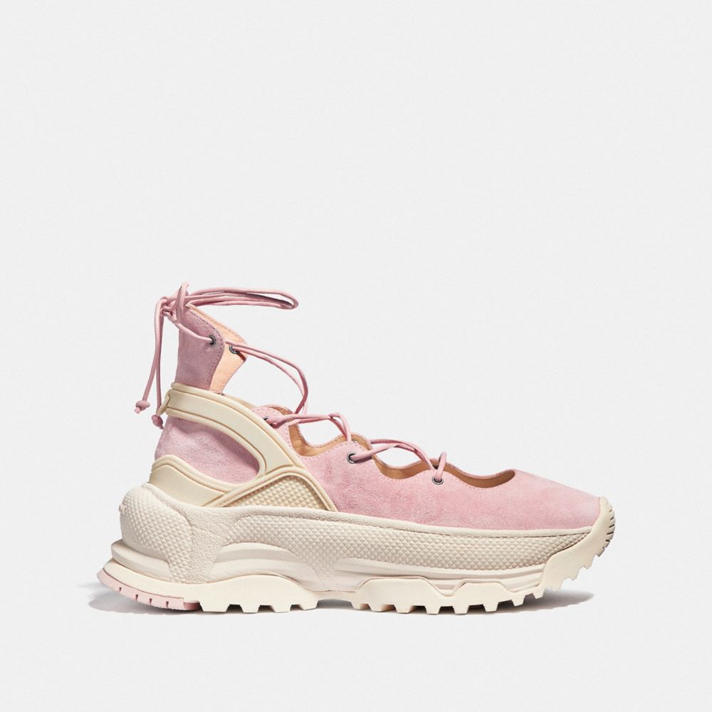 Lace up ballerina sneaker coach on sale