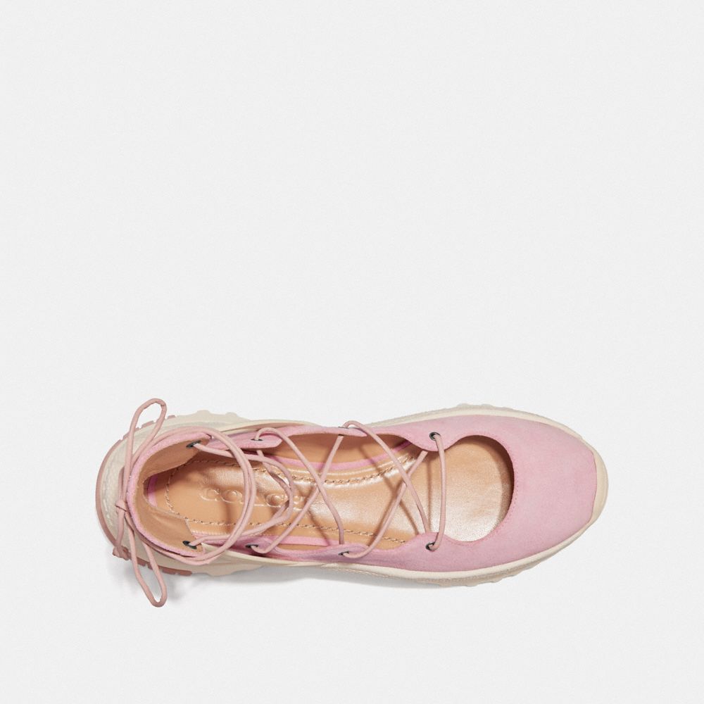 Lace up ballerina sneaker hot sale coach