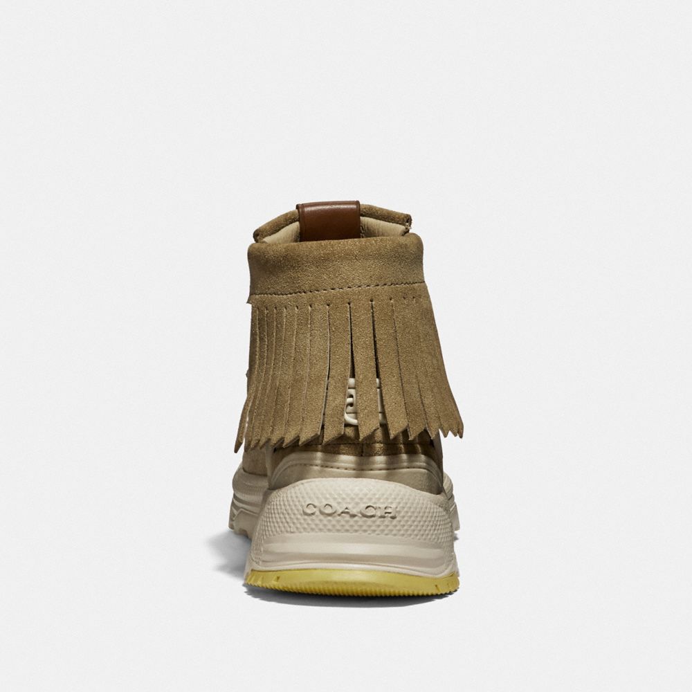 COACH®,Fringe Moccasin Sneaker With Coach Patch,,Alternate View