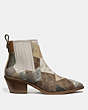 COACH®,MELODY BOOTIE,Mixed Material,TAN MULTI,Angle View