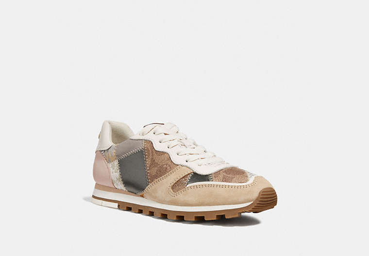 COACH®,C118 RUNNER,Mixed Material,TAN MULTI,Front View