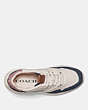COACH®,C143 RUNNER,Mixed Material,Chalk/Dusty Rose,Inside View,Top View