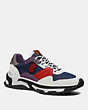 COACH®,C143 RUNNER IN COLORBLOCK,Mixed Material,BLUE/RED,Front View