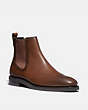 COACH®,CHELSEA BOOT,Leather,BURNISHED SADDLE,Front View