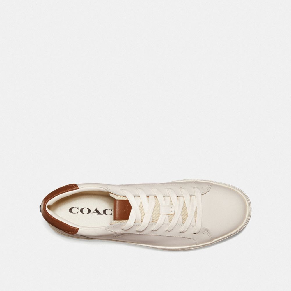 COACH®,C126 LOW TOP SNEAKER,White,Inside View,Top View