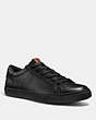 COACH®,C126 LOW TOP SNEAKER,Leather,Black,Front View