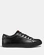 COACH®,C126 LOW TOP SNEAKER,Leather,Black,Angle View