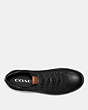 COACH®,C126 LOW TOP SNEAKER,Leather,Black,Inside View,Top View
