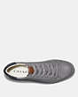 COACH®,C126 LOW TOP SNEAKER,Leather,Heather Grey Midnight Navy,Inside View,Top View