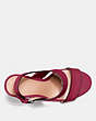 COACH®,RYLIE SANDAL,Leather,Bright Cherry,Inside View,Top View