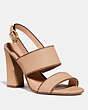 COACH®,RYLIE SANDAL,Leather,Beechwood,Front View