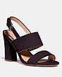 COACH®,RYLIE SANDAL,Leather,OXBLOOD,Front View