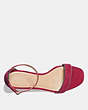 COACH®,MADDIE SANDAL,Suede,Bright Cherry,Inside View,Top View