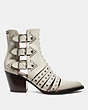 COACH®,PHEOBE BOOTIE,Leather,Chalk,Angle View