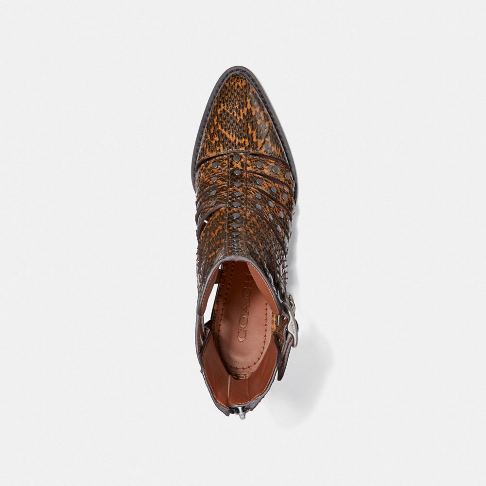 Bottines Pheobe en peau de serpent